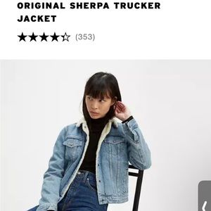Levi jeans jacket. original Sherpa trucker jeans jacket